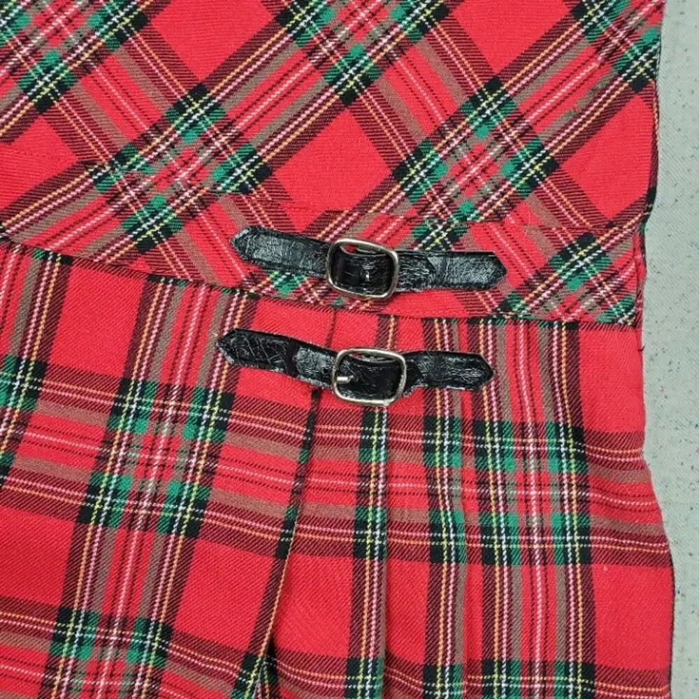 Vintage Plaid Pleated Dress 4t